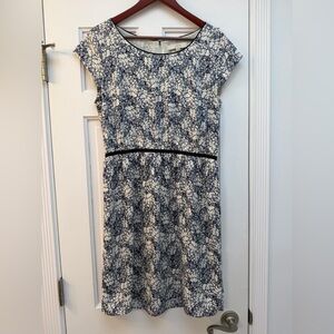 LOFT Blue and White Floral Dress